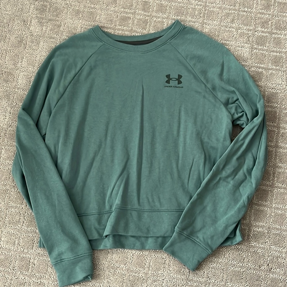 Large Teal Under Armor Crewneck